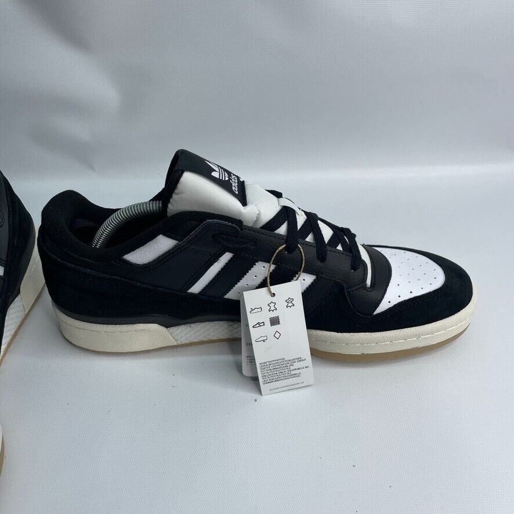Adidas Shoes Mens 12 Forum Low CL Black White Gum Oreo Trifold Sneakers‎ ID6857 - Picture 6 of 9